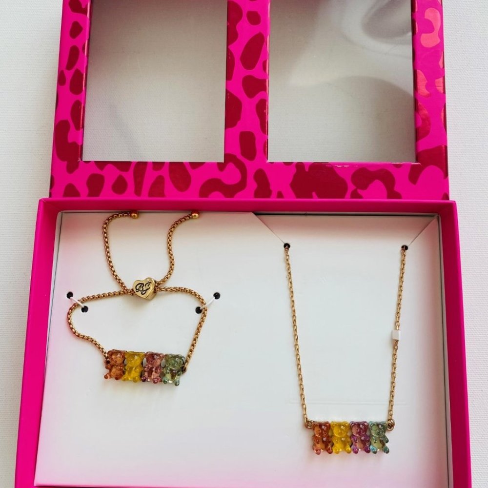 Betsey  Johnson Gummy Bears Necklace & Bracelet
